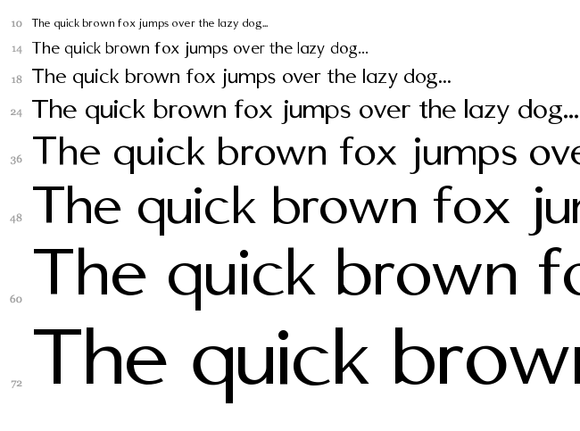 Edmundsbury Sans font waterfall